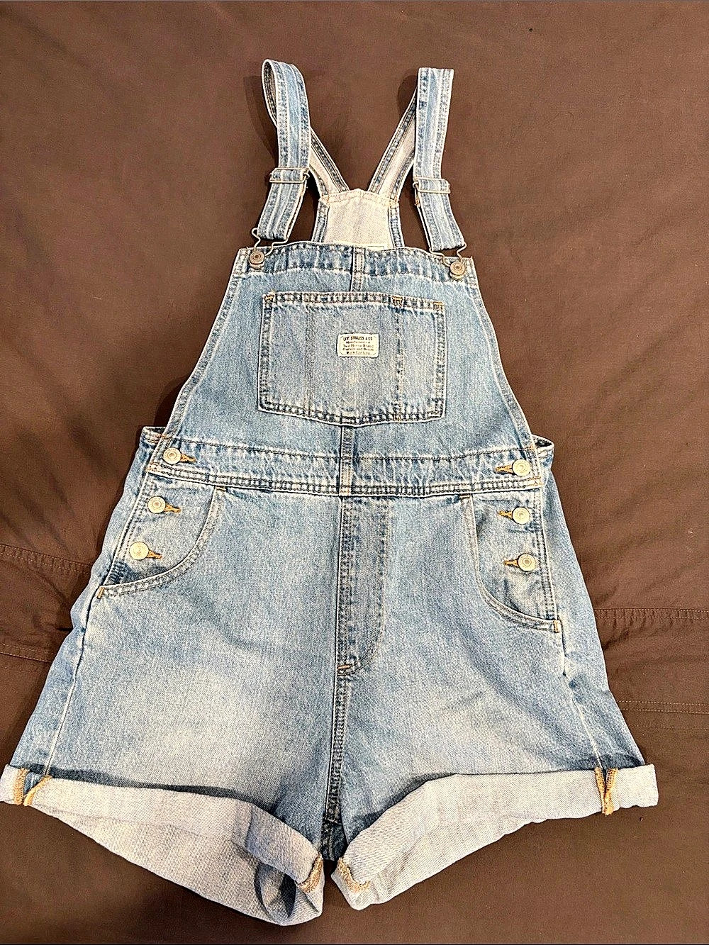 Levi Strauss & Co. Vintage Shortalls. Blue Denim Shortalls Size Small